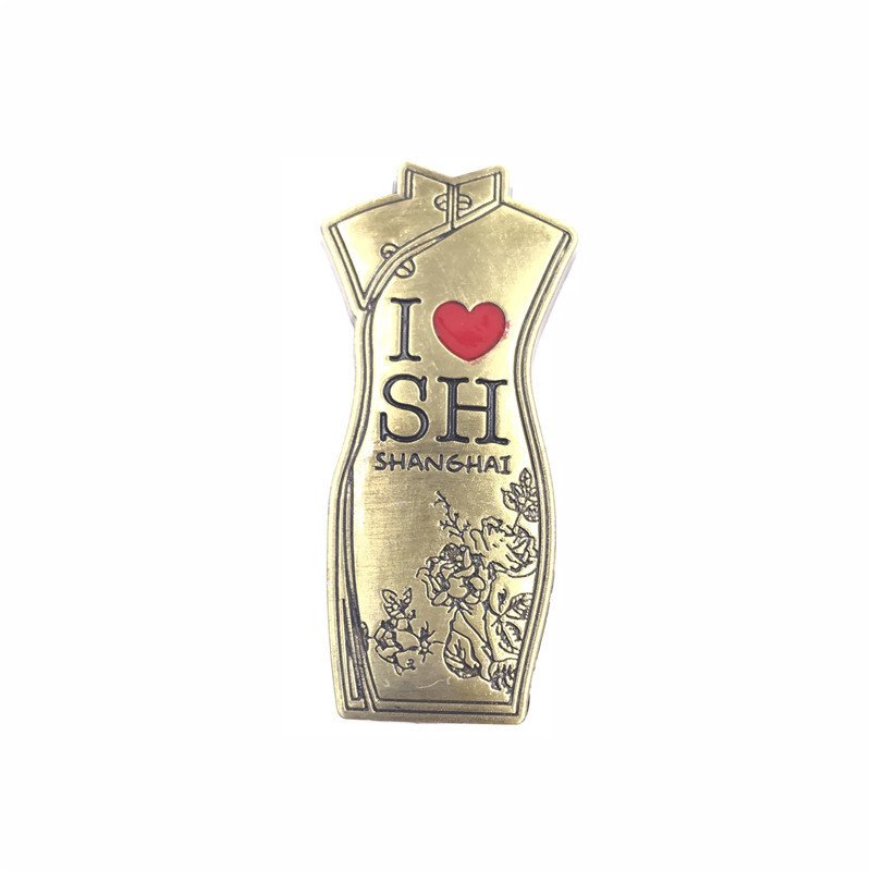 metal fridge magnets tourist souvenirs oem shanghai paradise