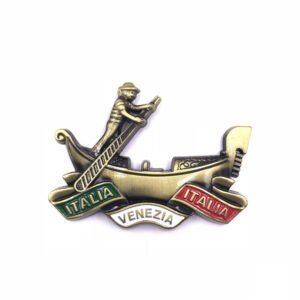 metal refrigerator magnet tourist souvenir oem italian gondola