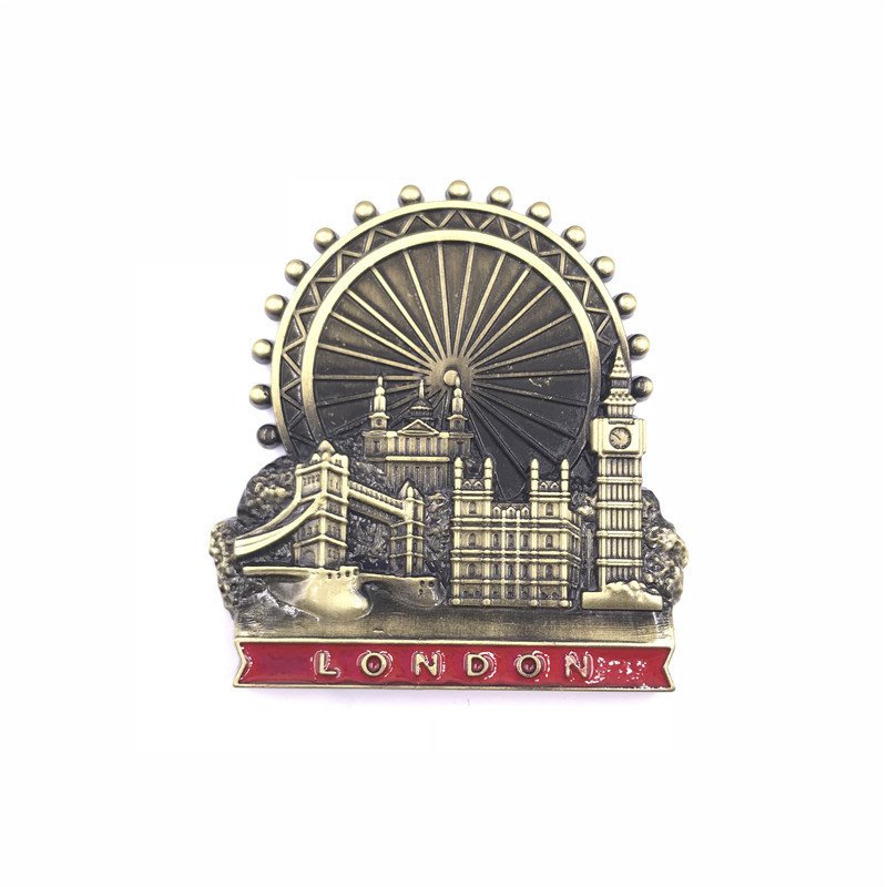 metal fridge magnets tourist souvenirs oem shanghai paradise