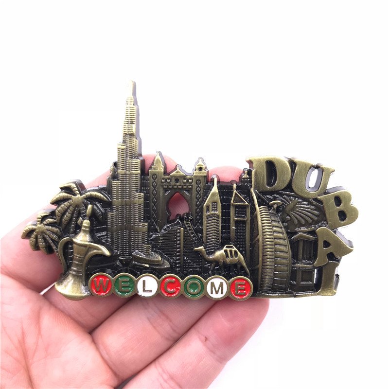 dubai metal fridge magnet dubai 3d architecture