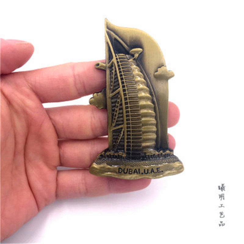 dubai metal fridge magnet dubai 3d architecture