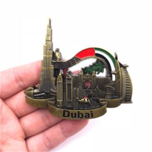 dubai metal fridge magnet dubai panoramic rainbow