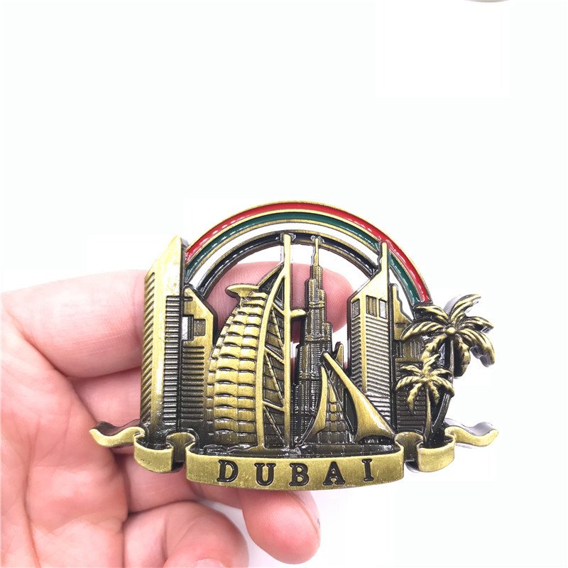 dubai metal fridge magnet dubai 3d architecture