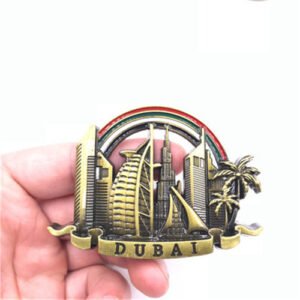 dubai metal fridge magnet rainbow 2