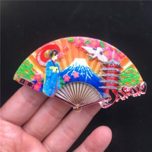 japanese tourist souvenir refrigerator magnet wholesale fan-shaped dancer 1