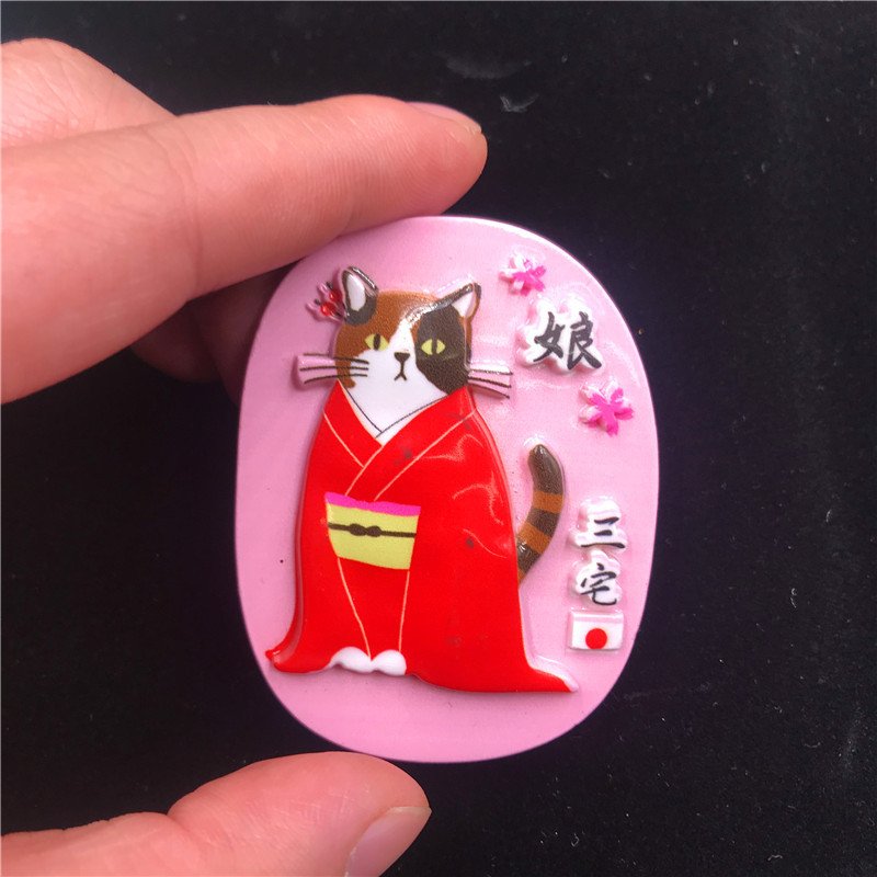 japanese tourist souvenir refrigerator magnet wholesale fan-shaped dancer 1