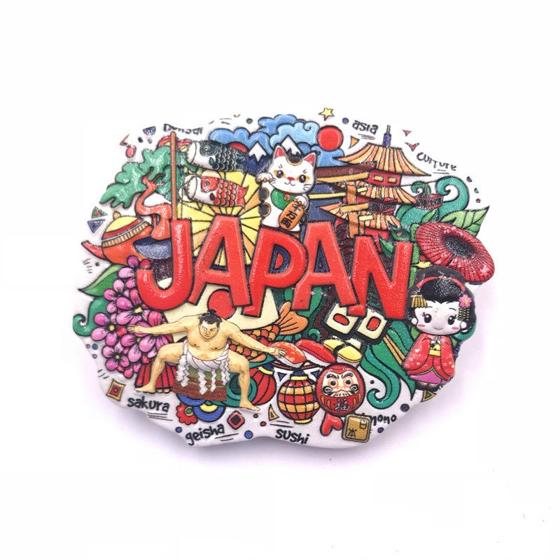 japanese tourist souvenir refrigerator magnet wholesale fan-shaped dancer 1