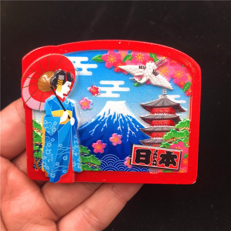 japanese tourist souvenir refrigerator magnet wholesale fan-shaped dancer 1