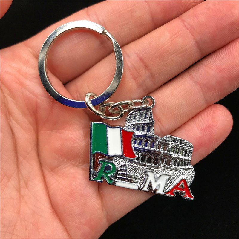 metal keychain tourist souvenir american map