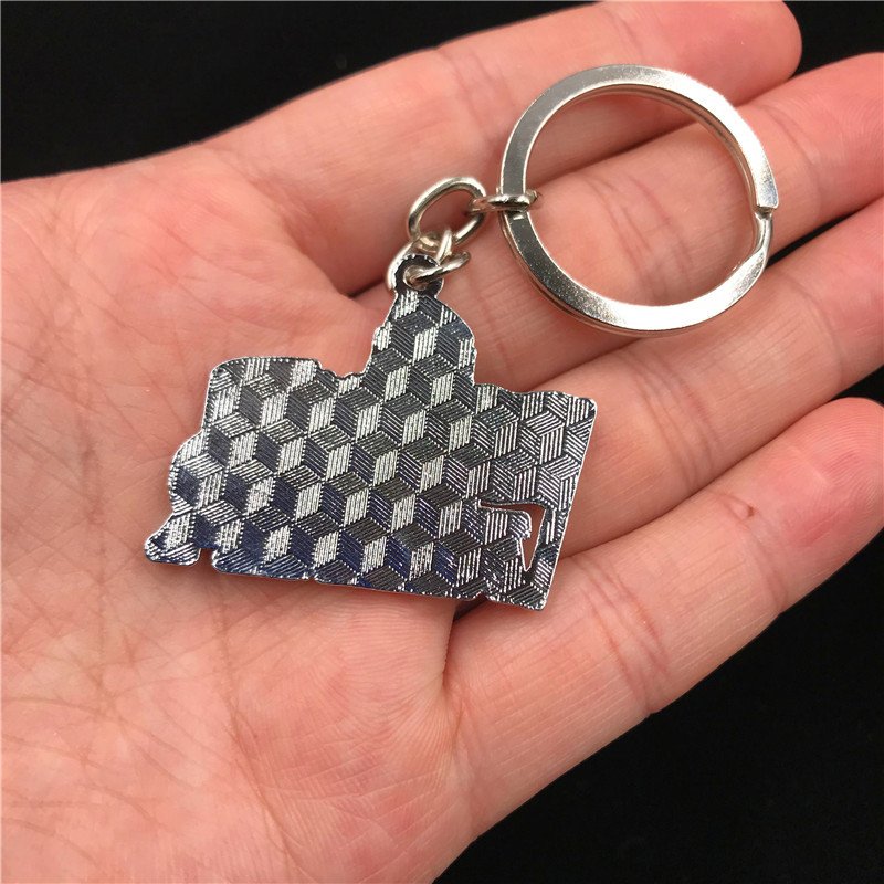 metal keychain tourist souvenir american map