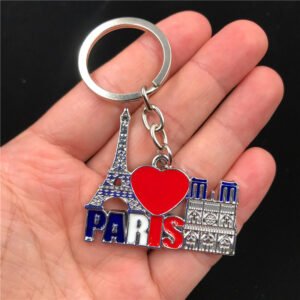 metal keychain tourist souvenirs french love notre dame de paris