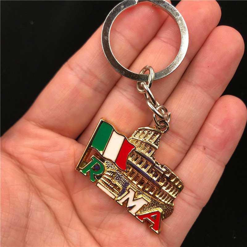 metal keychain tourist souvenir american map
