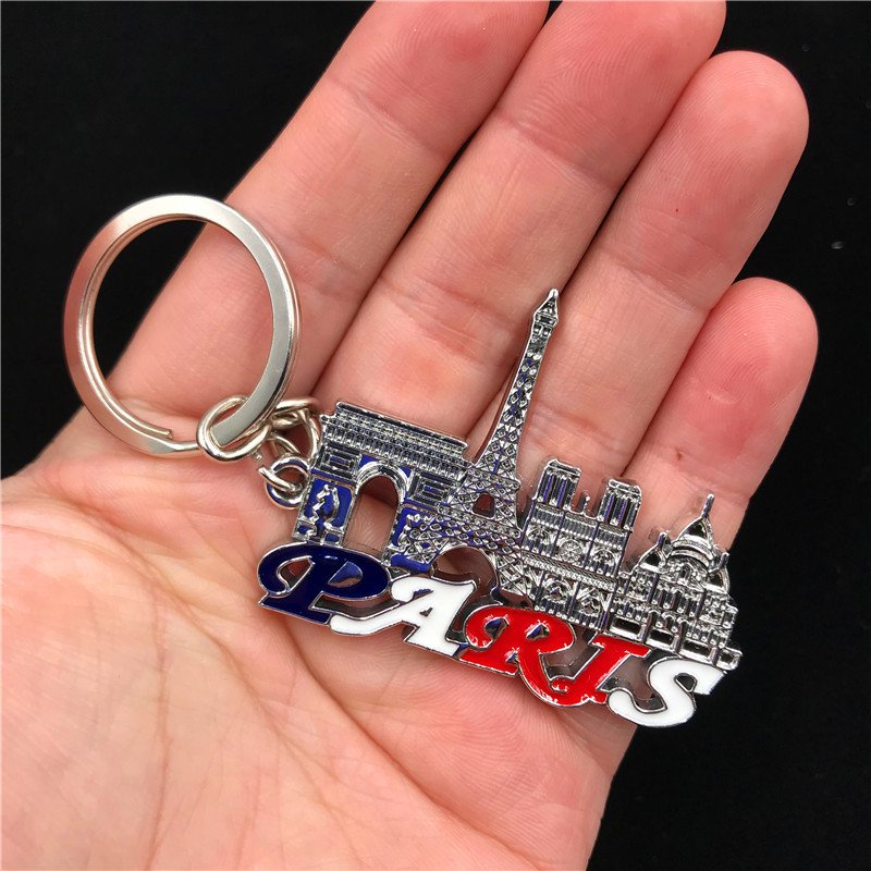 metal keychain tourist souvenir american map