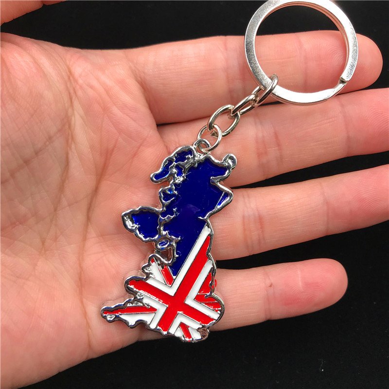 metal keychain tourist souvenir american map