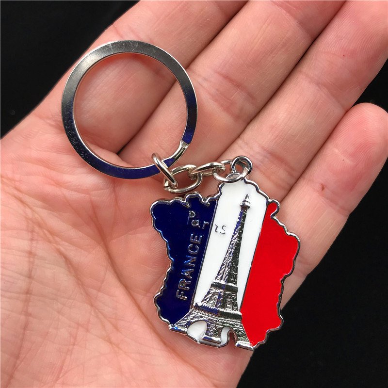 metal keychain tourist souvenir american map