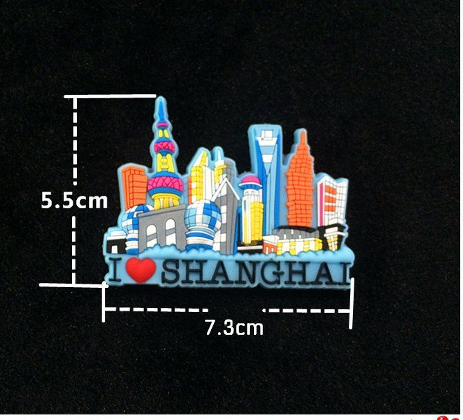 shanghai city fridge magnets tourist souvenirs wholesale shanghai red