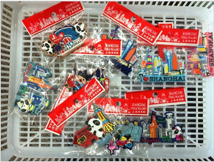 shanghai city fridge magnets tourist souvenirs wholesale shanghai red