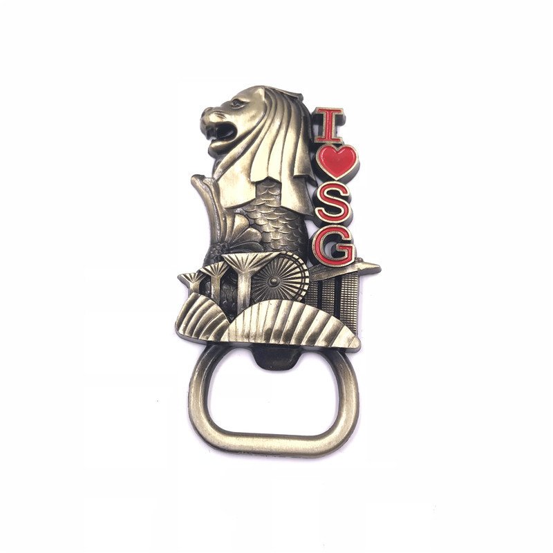 22 styles: metal singapore fridge magnet magnetic factory wholesale three-dimensional thickened tourist souvenir gift