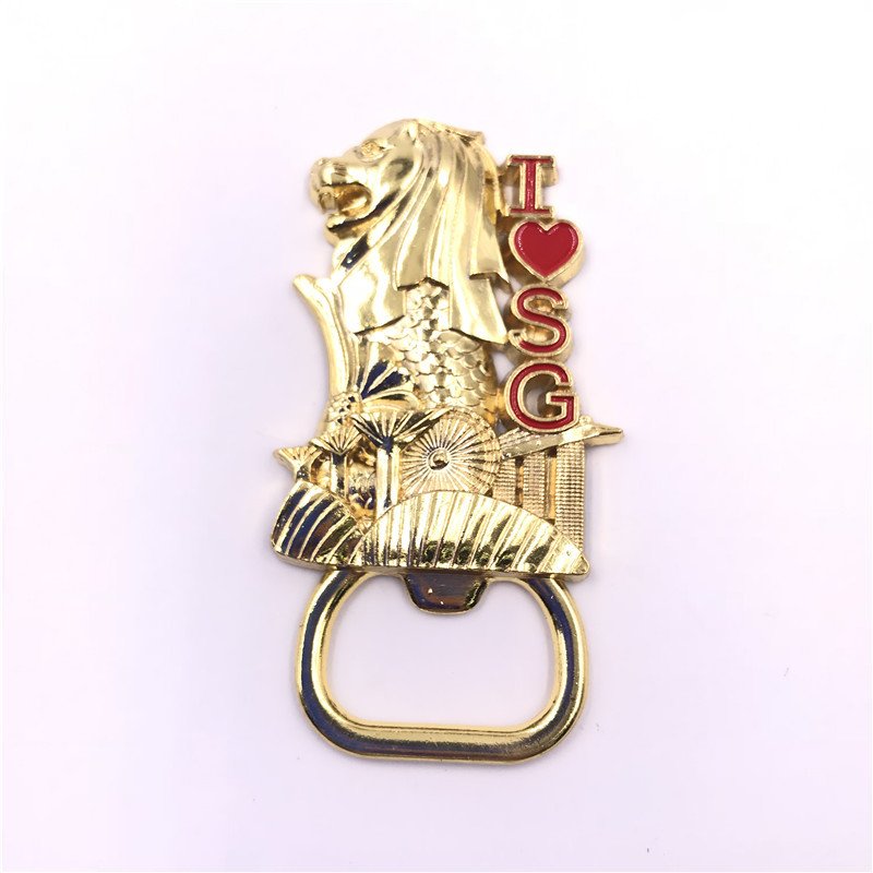 22 styles: metal singapore fridge magnet magnetic factory wholesale three-dimensional thickened tourist souvenir gift