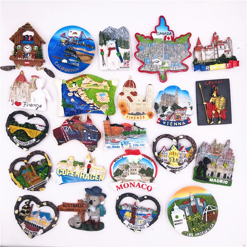 resin magnetic refrigerator magnet wholesale norwegian polar bear