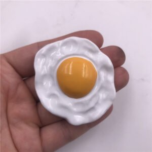 simulation european style high-end food resin refrigerator poached eggs