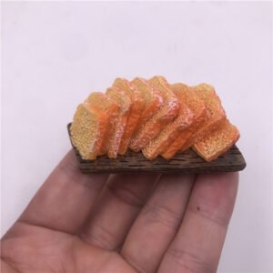simulation european style high-end food resin refrigerator toast bread
