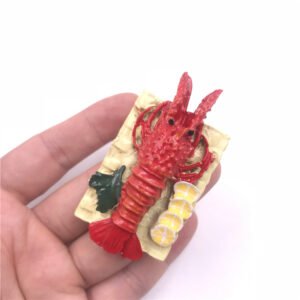 simulation european style high-end food resin refrigerator lobster