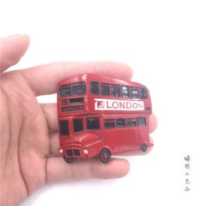 metal fridge magnets, wholesale tourist souvenirs, double-decker buses in london, uk