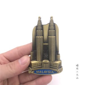 metal fridge magnets tourist souvenirs wholesale malaysia petronas twin towers