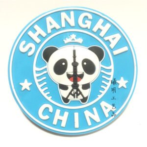 shanghai city fridge magnets tourist souvenirs wholesale panda sky blue