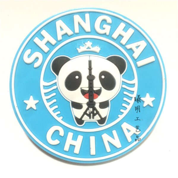 shanghai city fridge magnets tourist souvenirs wholesale panda sky blue