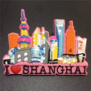 shanghai city fridge magnets tourist souvenirs wholesale pink lujiazui