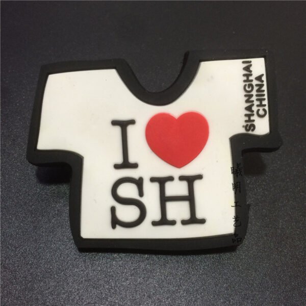 shanghai city fridge magnets tourist souvenirs wholesale t-shirt white