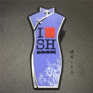 shanghai city fridge magnets tourist souvenirs wholesale purple cheongsam