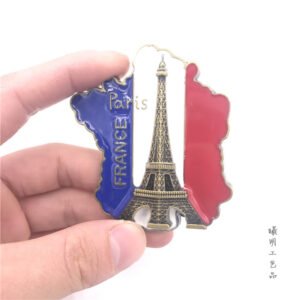 metal fridge magnets tourist souvenirs wholesale french map eiffel tower
