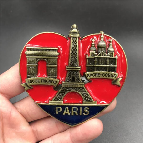 metal fridge magnets, tourist souvenirs wholesale, french heart travel panorama