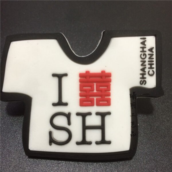 shanghai city fridge magnets tourist souvenirs wholesale white t-shirt