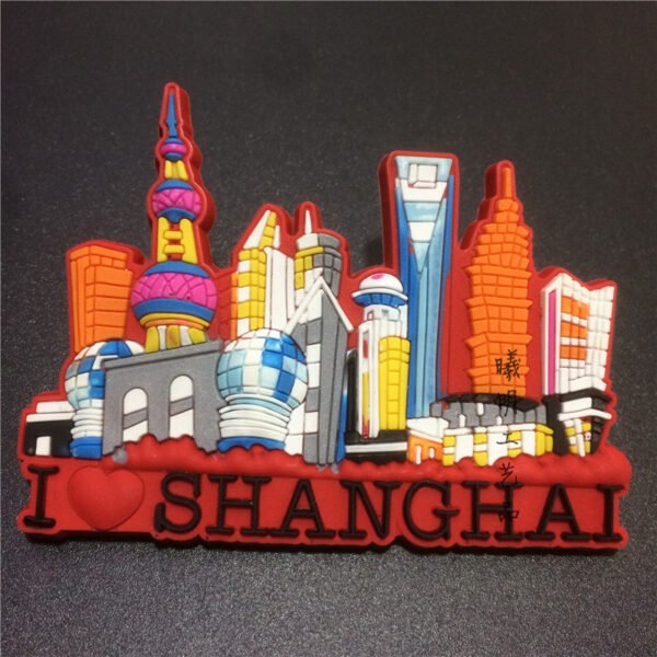 shanghai city fridge magnets tourist souvenirs wholesale shanghai red