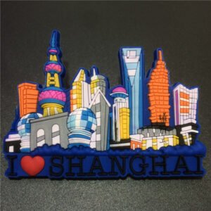 shanghai city fridge magnets tourist souvenirs wholesale deep blue lujiazui