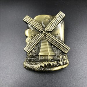 metal fridge magnets tourist souvenirs wholesale dutch windmills