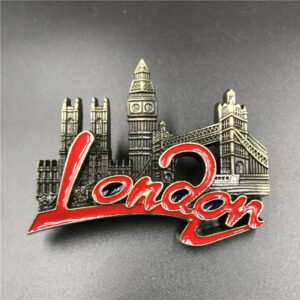 metal fridge magnets wholesale tourist souvenirs panoramic view of london, uk