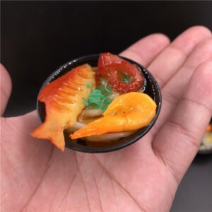 simulation food refrigerator magnet japanese ramen three-dimensional magnetic fish shrimp squid ramen