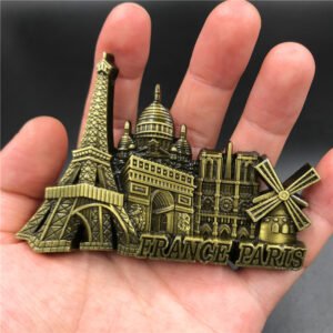 metal fridge magnets tourist souvenir dealer large paris panorama