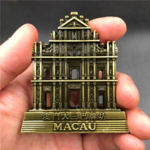 metal fridge magnets tourist souvenirs dealer macau st. paul&apos;s arch