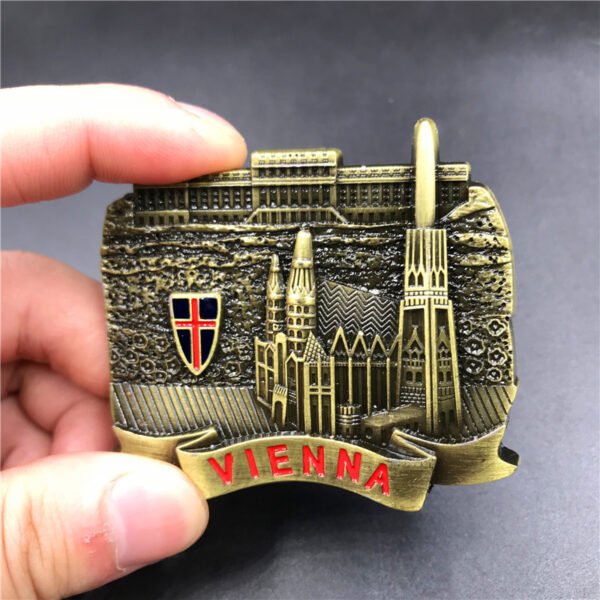 metal fridge magnets tourist souvenirs distributor vienna, austria