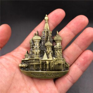 metal fridge magnets tourist souvenirs dealer moscow, russia