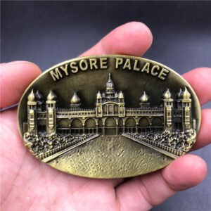 metal fridge magnets tourist souvenirs dealer mysore palace, india