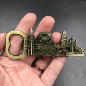 metal fridge magnets travel souvenirs oem/odm uk london panoramic bottle opener