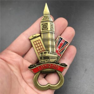 metal fridge magnets travel souvenirs oem/odm vertical british bottle opener