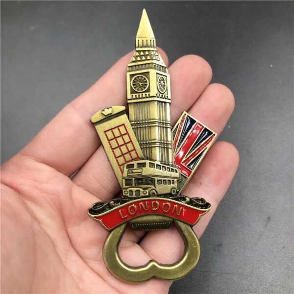 metal fridge magnets travel souvenirs oem/odm vertical british bottle opener